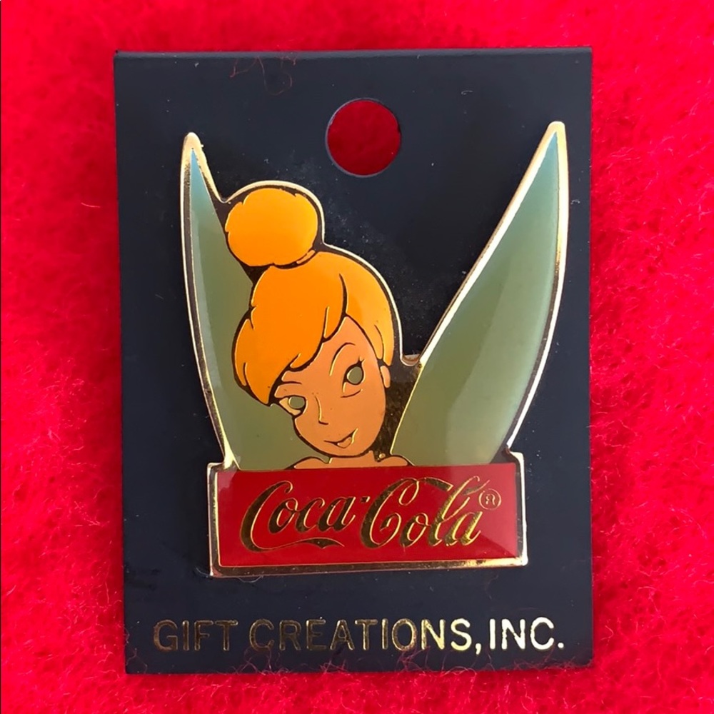 Vintage 1986 Coca Cola Disney Tinker Bell Pin - Picture 1 of 12